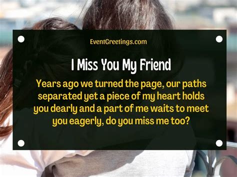 25 Miss You Messages And Quotes For Friend – Events Greetings