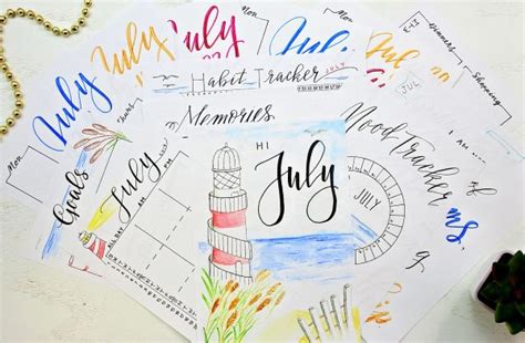 Printable Bullet Journal Setup For July Sheena Of The Journal