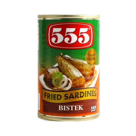 555 Fried Sardines Bistek 155g Megamart Bahrain