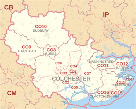 Colchester Postcode Information List Of Postal Codes PostcodeArea Co Uk