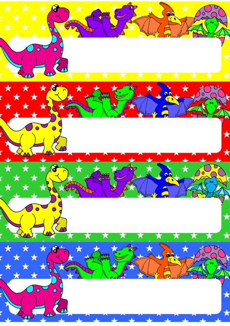 Dinosaur Name Tags Printable