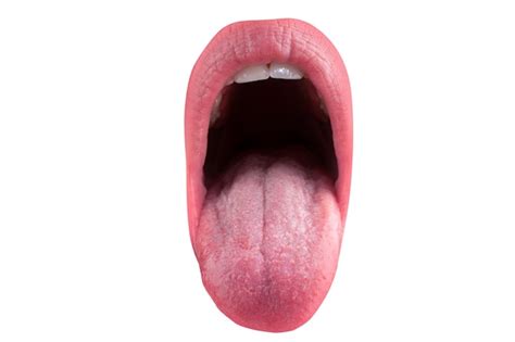 Premium Photo Tongue And Sexy Female Lips Tongue Out On White Background Glamour Art Lips