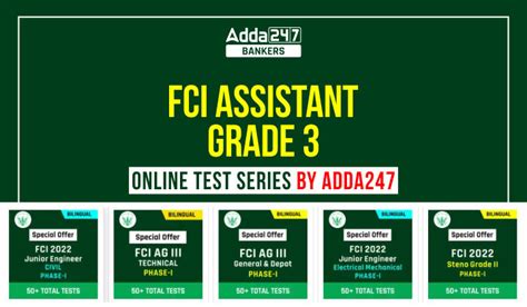 Fci Assistant Grade 3 Online Test Series By Adda247