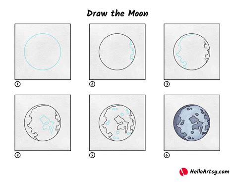 Draw the Moon - HelloArtsy