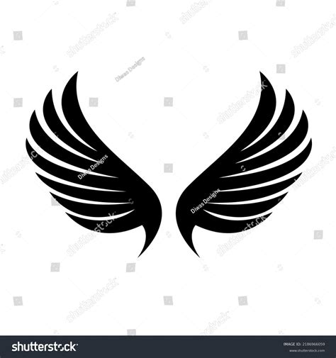 Wings Icon Vector Illustration Silhouette On Stock Vector (Royalty Free ...