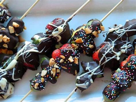 Desert Kebabs Chocolate Covered Fruit Chocolate Fruit Fruit Kabobs