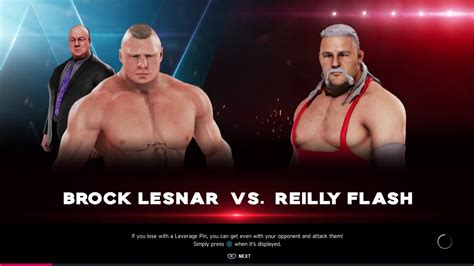 Wwe K Brock Lesnar Vs Reilly Flash Vs Match Youtube