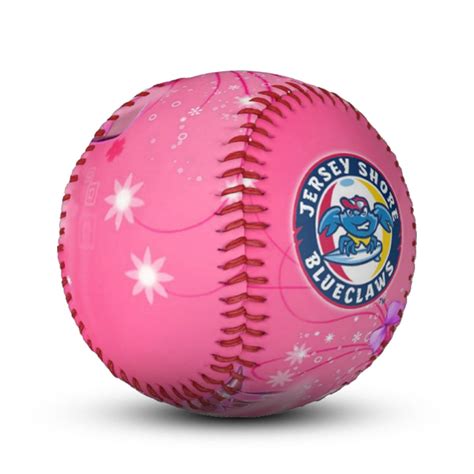 Jersey Shore Blueclaws Pink Flowers Souvenir Baseball Minor League