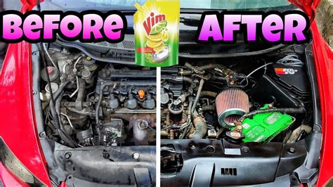 How To Clean Engine Bay Honda Civic Youtube