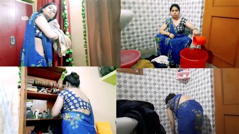 💁‍♀️saree Vlogitni Jyada Tabiyat Kharab Fir Bhi Cleaningindian