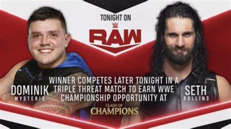 WWE Raw Results: Dominik Mysterio vs. Seth Rollins Wrestling News - WWE ...