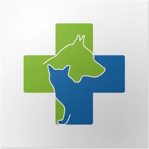 Póster Vector Logo Veterinaria Señales Y Símbolos Veterinaria