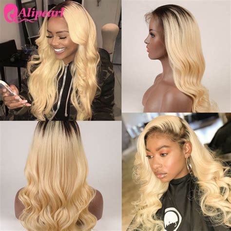 613 Wigs Dark Roots Body Wave Lace Front Wigs Pre Plucked Alipearl Hair