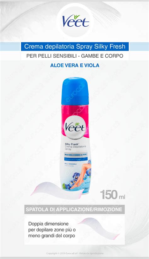 Crema Depilatoria Spray Veet Silk Fresh Technology Per Pelli Sensibili