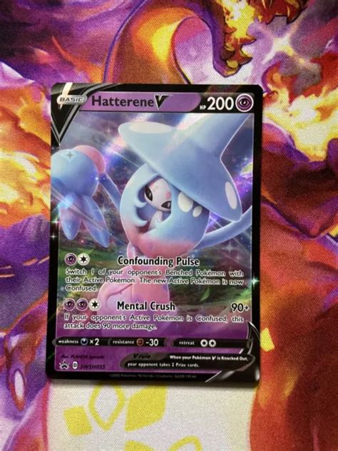 POKÉMON TCG HATTERENE V SWSH Black Star Promos SWSH055 Holo Promo EUR 0