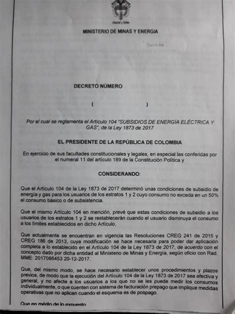 Gobierno Tiene Listo Borrador Para Eliminar Subsidio De Energía Y Gas