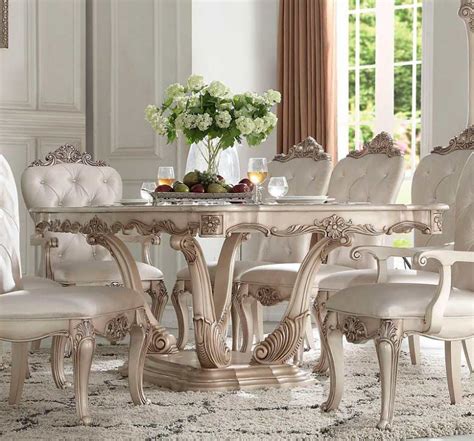 Antique White Dining table AC Gareth | Classic Dining