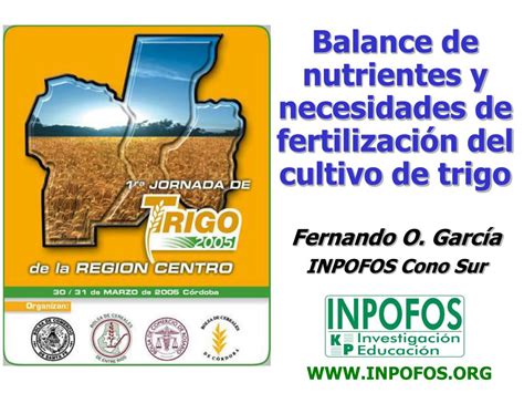 PPT Balance de nutrientes y necesidades de fertilización del cultivo