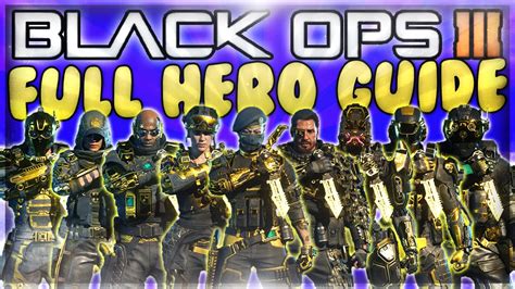 Black Ops 3 All 9 Specialist Characters Gold Hero Gear Strategy