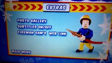 Dvd Menu Walktrough Fireman Sam The Big Freeze UK DVD 2006 YouTube