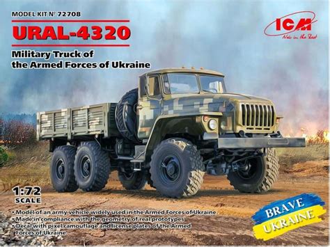 ICM-72708-1:72-URAL-4320-Military-Truck-of-the-Armed-Forces-of-Ukraine