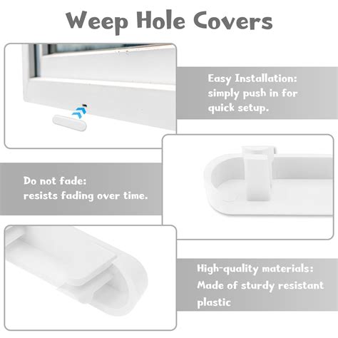 20 Pcs Weep Hole Covers Window Drainage Cover Caps Window Sill End Caps