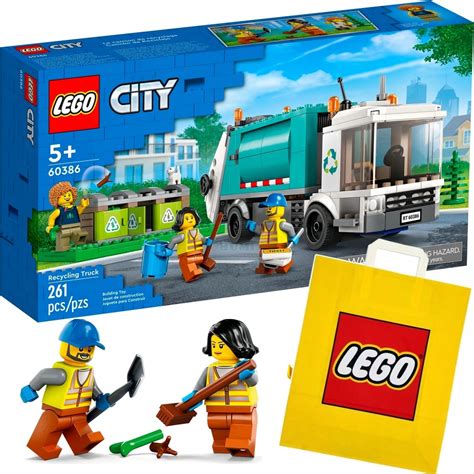 LEGO City 60386 ŚMIECIARKA CIĘŻARÓWKA RECYCLING Klocki dla chłopca 5 6