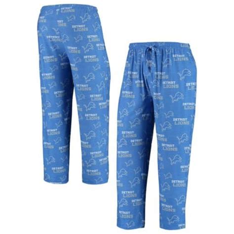 Detroit Lions Mens Zest Blue Knit Pajama Pants Detroit Game Gear