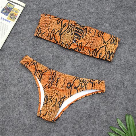 Womail Women Snake Bikini Set Push Up Sexy 2019 New Two Piece Bandage