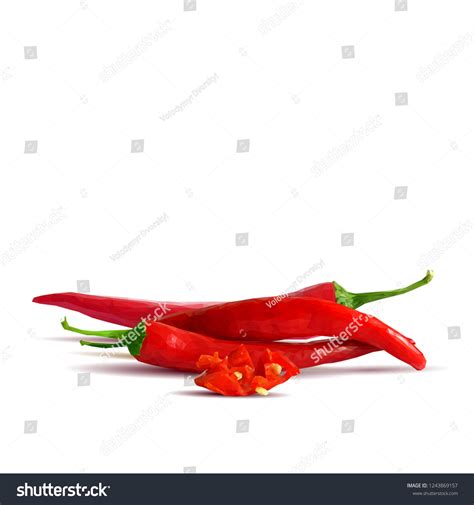 Acute Hot Nutritious Tasty Chilli Pepper Stock Vector Royalty Free 1243869157 Shutterstock