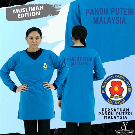 Baju T Shirt Pandu Puteri Pandu Puteri Colar Neck T Shirt Long Sleeve