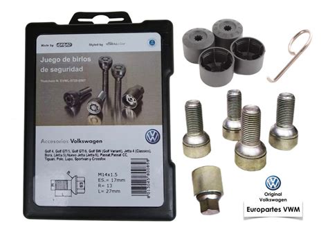 Kit Birlos De Seguridad Originales Vw Golf Jetta Polo Vento Envío gratis