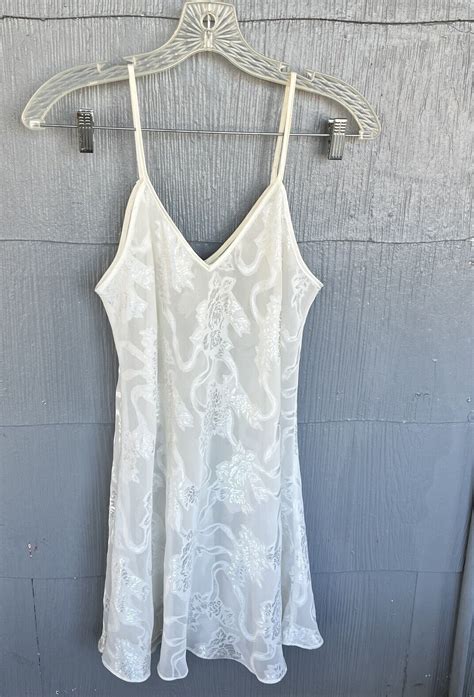 Vintage La Intimates Womens S Nightgown Chemise Spag Gem