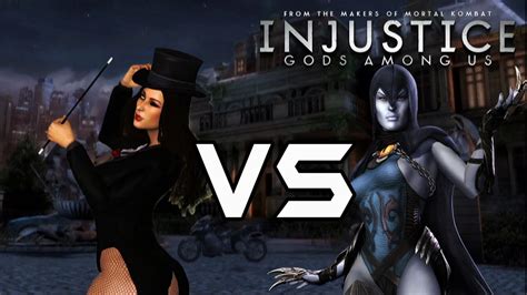 Injustice Gods Among Us Zatanna VS Raven With Lore Skins YouTube