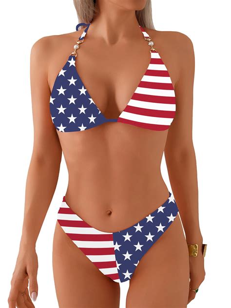 Swimall Womens Halter Cheeky Bikini Sets Triangle Sexy Two Piece Swimsuit High Cut Bathing Suit