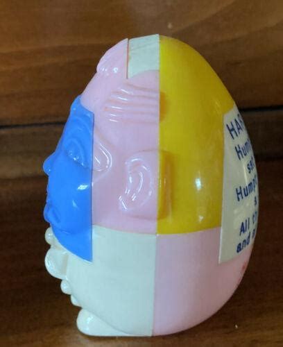 Vtg Hartley S Humpty Dumpty Egg Puzzle Toy Doll Pink Blue Easter Plastic W Box 3928047299