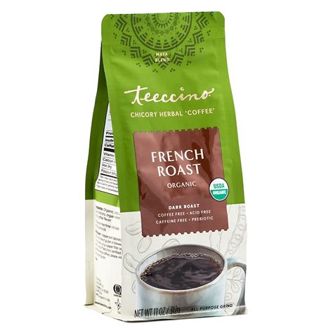 Teeccino Organic Chicory Herbal Coffee Alternative Caffeine Free French