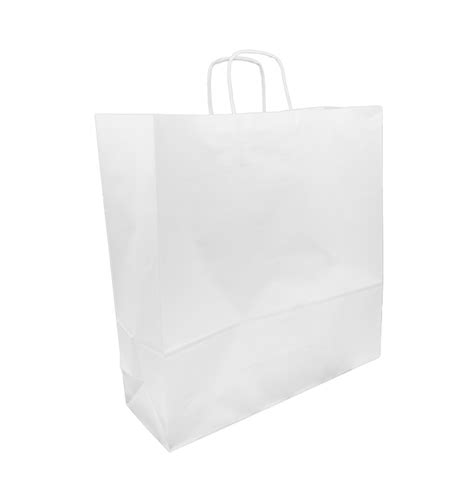 Bolsa Papel Kraft Blanca Con Asas G M X Cm Uds