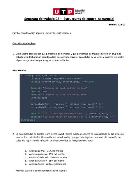 S03s1 Resolver Ejercicios Separata 02 Unidad 01 Principios De