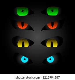 Creepy Eyes Vector Halloween Set Stock Vector (Royalty Free) 1213994287