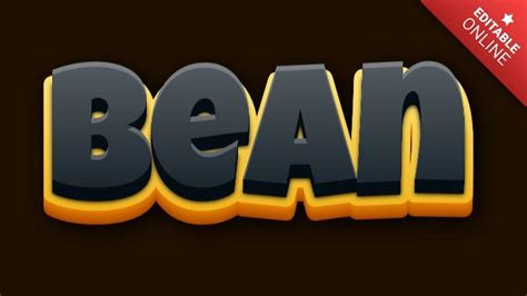 Bean Text Style Effects Generator