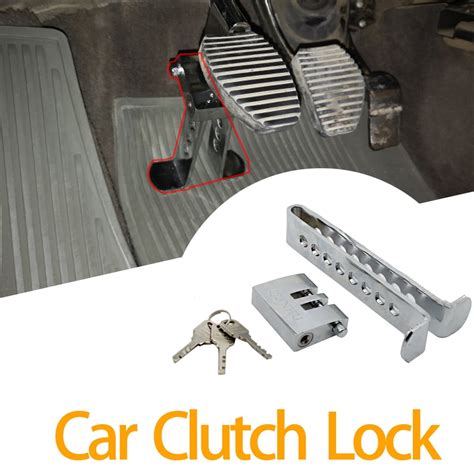 Brake Pedal Lock Anti Theft Security Stainless Steel Clutch Lock For