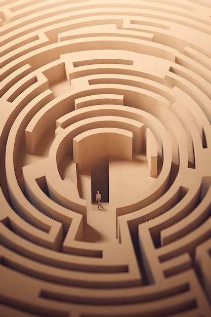 Premium AI Image A Simple Geometric Representation Of A Labyrinth