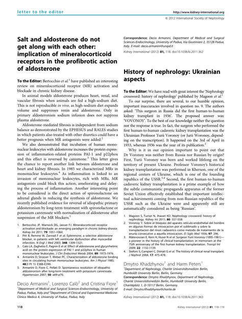 Pdf Salt And Aldosterone Do Not Get Along With Each Other