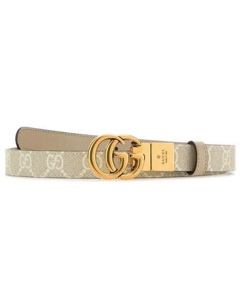 GUCCI Бежевый кожаный ремень GG Marmont для женщин – купить в интернет ...