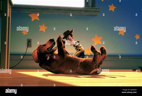 WOODY, BUSTER THE DOG, TOY STORY 2, 1999 Stock Photo - Alamy