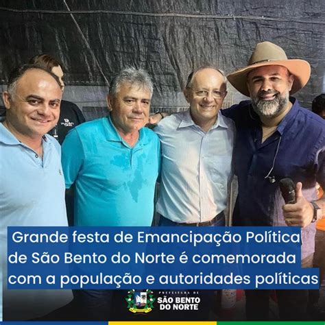 Prefeitura Municipal De S O Bento Do Norte Comemora Es Da Festa Dos