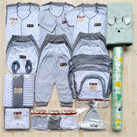 Jual 50 PCS Baju Bayi Baru Lahir Paket Hemat DADIDU GREY ABU MUDA Baby