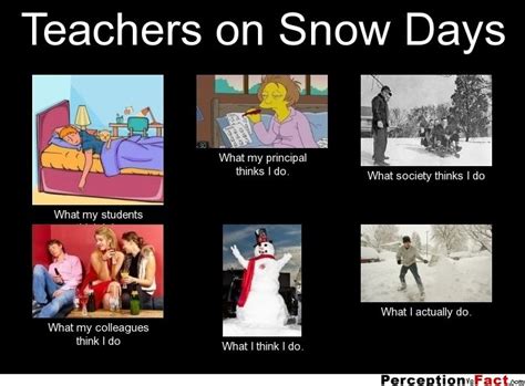 Teachers on Snow Days... | Funny school memes, Teaching humor, Teacher humor