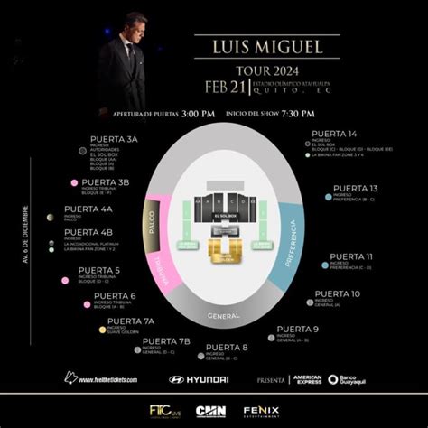 Estas Son Las Zonas De Acceso Para El Concierto De Luis Miguel En Quito